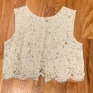 BHLDN Jenny Yoo lace crop top